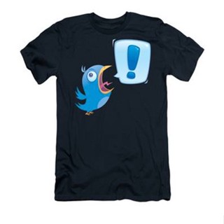 Shouting Bluebird - TWEET T-Shirt เสื้อตราหานคู่ เสื้อยืดสีขาวผู้หญิง