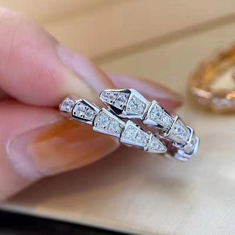 bvlgari-แหวนเงินแท้-925-ประดับเพชร-รูปกระดูกงู-แฟชั่นยอดนิยม-gp831