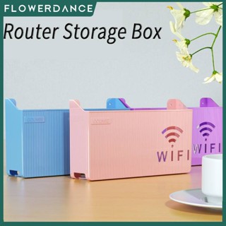 Wall Set Top Box Rack เจาะฟรีห้องนั่งเล่น Tv Router Atorage Box Wall Wifi Rack Router กล่องเก็บของตกแต่งบ้าน Flowerdance