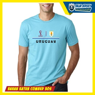 KATUN T SHIRT T-SHIRT URUGUAY Ball WORLD Cup FIFA WORLD QATAR 2022 Cotton COMBED 30Sเสื้อยืด