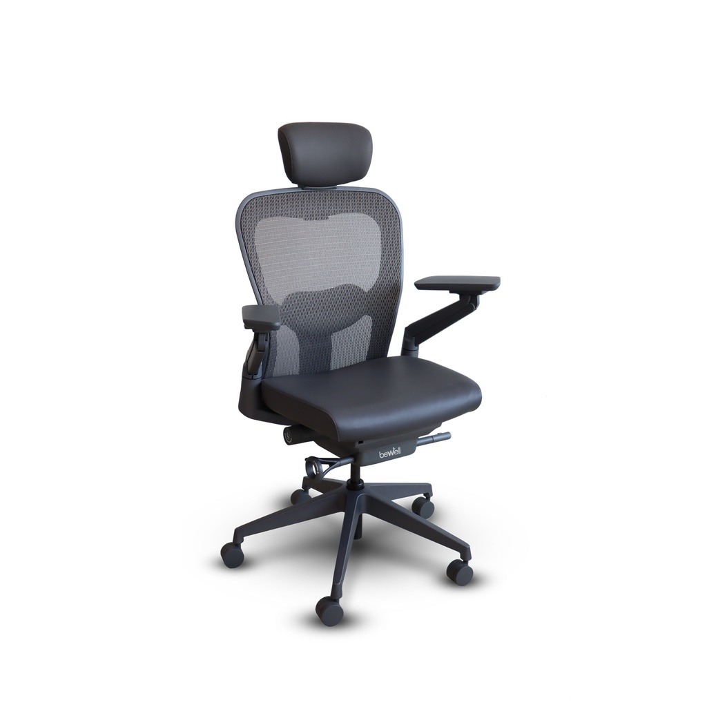 Bewell Enclose เก้าอี้เพื่อสุขภาพ Ergonomic ระบายอากาศ รุ่นพรีเมียม Enclose เก้าอี้สีดำ เก้าอี้ทำงาน เบาะนุ่ม สบาย x2 ซัพพอร์ตหลังล่างได้ดีเยี่ยม