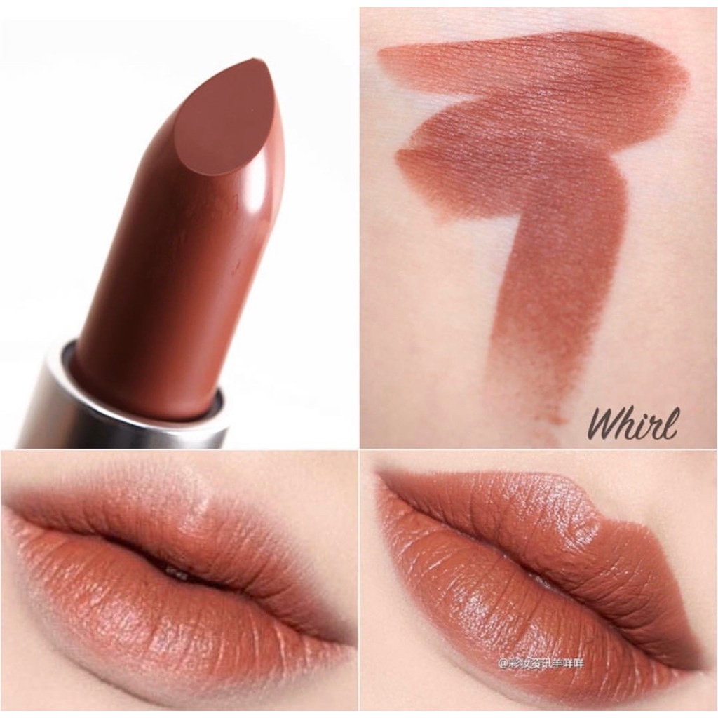 ของแท้-พร้อมส่ง-ลิปสติกขนาดปกติ-mac-matte-lipstick-สี-whirl