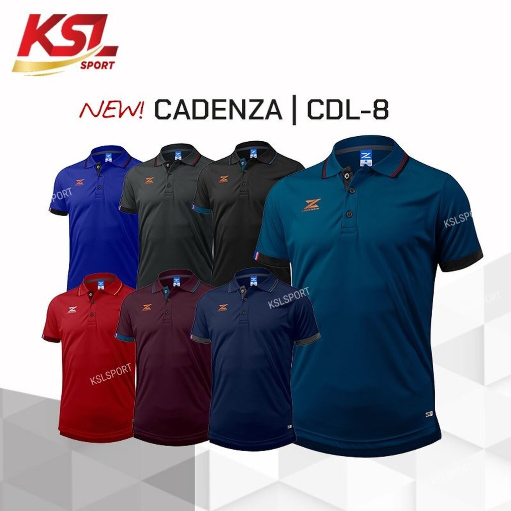 ภาพสินค้าใหม่  เสื้อโปโลผู้ชาย CADENZA (คาเดนซ่า) รุ่น CDL-8 MEN ผ้า Micro polyester 100% ใส่บาย สีน้ำเงิน/กรมท่า/แดง/เทา/ดำ/... จากร้าน ksl_sport บน Shopee ภาพที่ 1