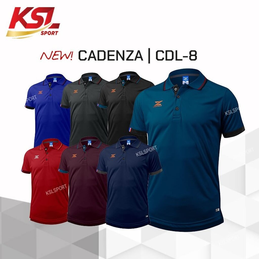 ภาพหน้าปกสินค้าใหม่  เสื้อโปโลผู้ชาย CADENZA (คาเดนซ่า) รุ่น CDL-8 MEN ผ้า Micro polyester 100% ใส่บาย สีน้ำเงิน/กรมท่า/แดง/เทา/ดำ/... จากร้าน ksl_sport บน Shopee