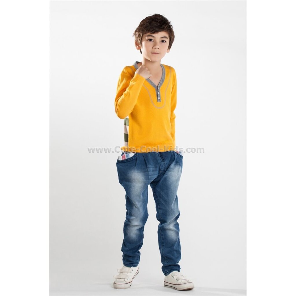 sh-063-เสื้อแขนยาวเด็กชาย-สีเหลือง-size-130-6-7y