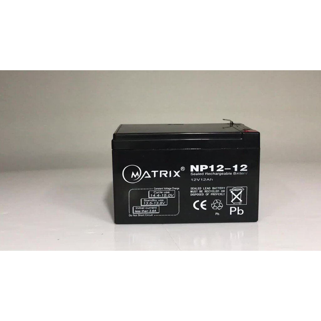 (มีส่งด่วน) MATRIX แบตเตอรี่แห้ง 12AH/12V UPS แบตสำรอง แบตยูพีเอส ...