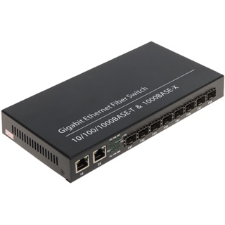 SFP Switch 8 Port Fiber + LAN 2Port 10/100/1000Mbps Fiber Optical Media Converter Gigabit Ethernet switch Fiber มีเดีย