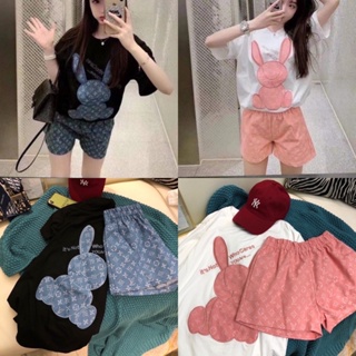 (พร้อมส่งจากไทย)ชุดเซท 2 ชิ้น เสื้อ+กางเกง งานปัก อย่างดี