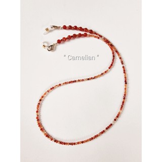 สายคล้องแมส หินนำโชค รุ่น 019A_ Carnelian