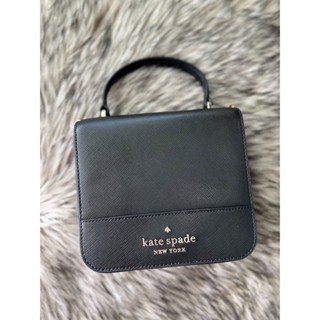 (ผ่อน0%) กระเป๋าสะพายข้าง Kate Spade Staci Square Crossbody สีดำ 6 นิ้ว