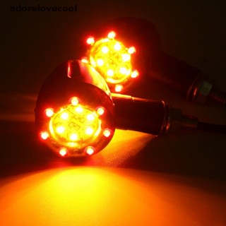 Adth จักรยานยนต์ LED สีเหลืองอําพัน + ไฟเลี้ยวสีแดงไฟกระพริบหลอดไฟ Martijn