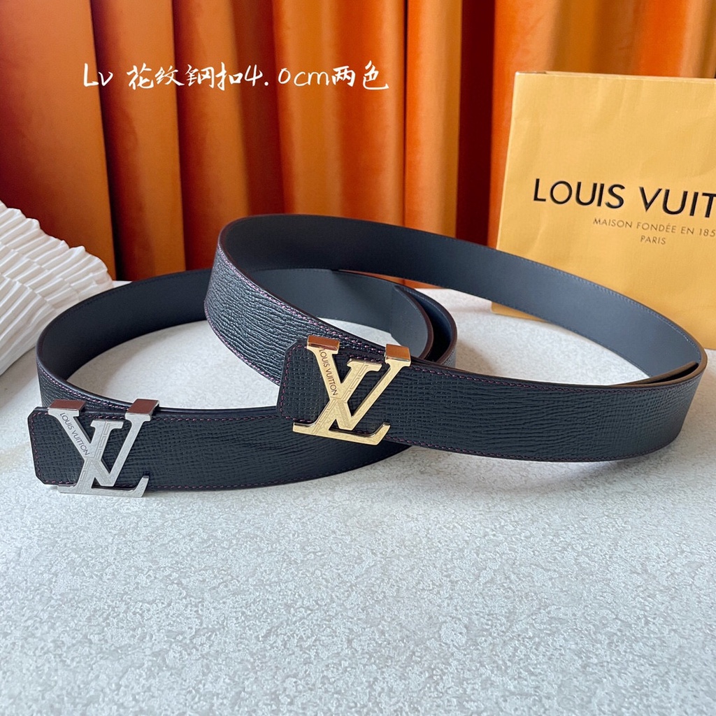 พรี-ราคา3000-lv-louis-vuitton-หนังวัว-ผู้ชาย-เข็มขัด4cm