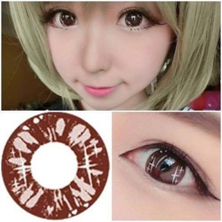 คอนแทคเลนส์ บิ๊กอาย ตาโต รุ่น Bling/Winky สี Choco มีค่าสายตา (0.00)-(10.00)