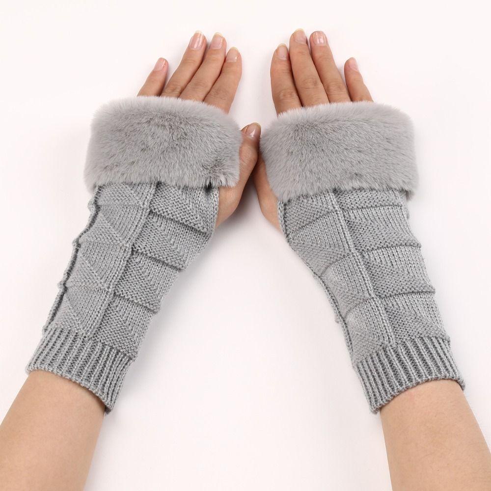 cactu-ถุงมือผ้าถัก-ไร้นิ้ว-ให้ความอบอุ่น-แฟชั่นสําหรับผู้หญิง