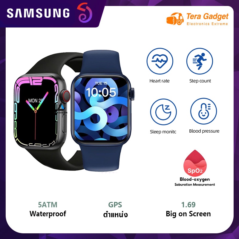 ภาพหน้าปกสินค้านาฬิกาสมาร์ทวอทช์ samsung smartwatch สมาร์ทวอทช์ สัมผัสได้เต็มจอ Smart Watch รับประกัน 1ปี รองรับภาษาไทย นาฬิกาสมาร