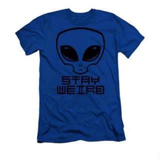 Stay Weird Alien Head T-Shirt เสื้อยืดเข้ารูป Tee