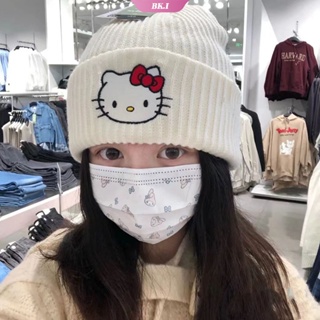 Hello Kitty Kawaii Sanrio หมวกถัก หมวกการ์ตูนสร้างสรรค์ น่ารัก อบอุ่น ของขวัญสําหรับเด็กผู้หญิง