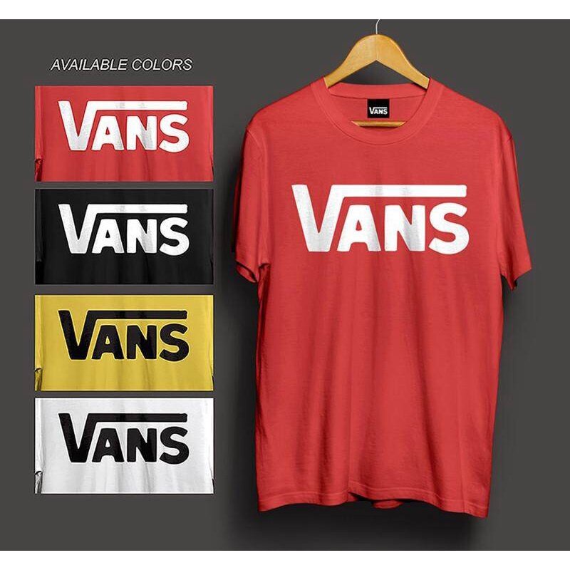 ๑-t-shirt-meet152-fashion-vans-vans-001-unisexเสื้อแฟชั่นคุณภาพสูงผ้าฝ้ายบริสุทธิ์เสื้อยืดลำลอง-ผู้ชาย-ผู้หญิง-เสื้อยื