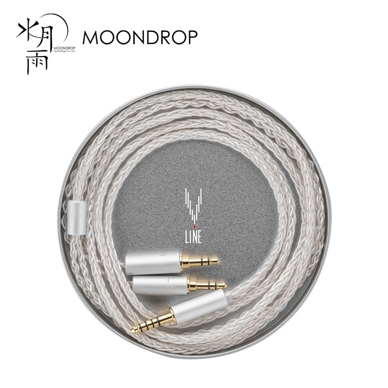 moondrop-line-v-w-6n-สายเคเบิลอัพเกรดหูฟัง-ชุบเงิน-สําหรับ-moondrop-iems