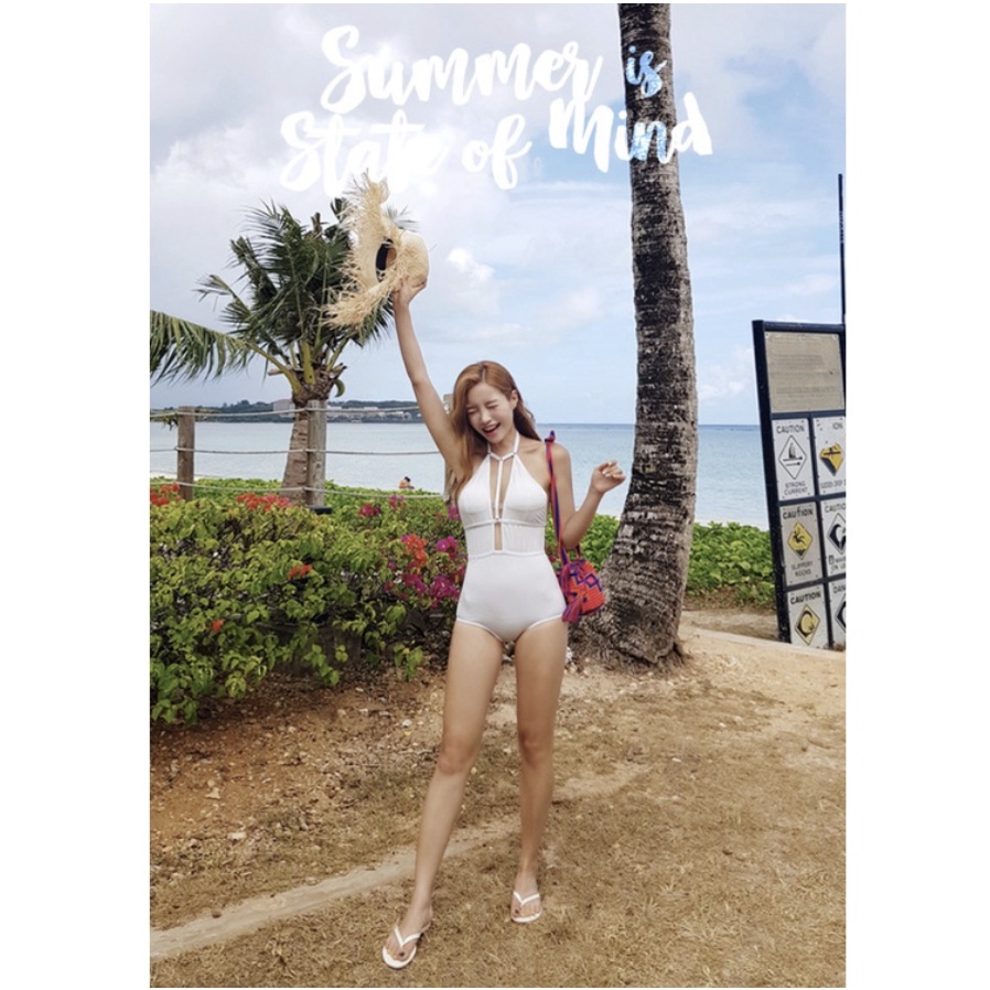 ชุดว่ายน้ำ-วันพีช-เกาหลี-sexy-summer-มีซับใน-ไม่โป๊-คล้องคอ-เปิดหลัง-ชุดว่ายน้ำ-สไตล์เกาหลี-สายฝอ-bikini-onepiece