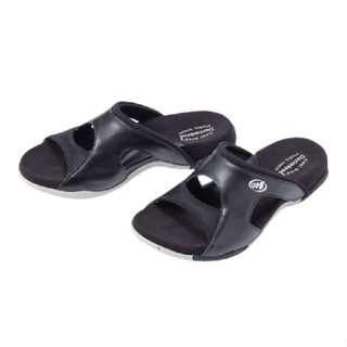 Dortmuend F-Series JF703 007-000 Black "Flats &amp; Comfort" รองเท้าสุขภาพ ที่มิดโซลรองรับทุกโค้งเว้าของอุ้งเท้า