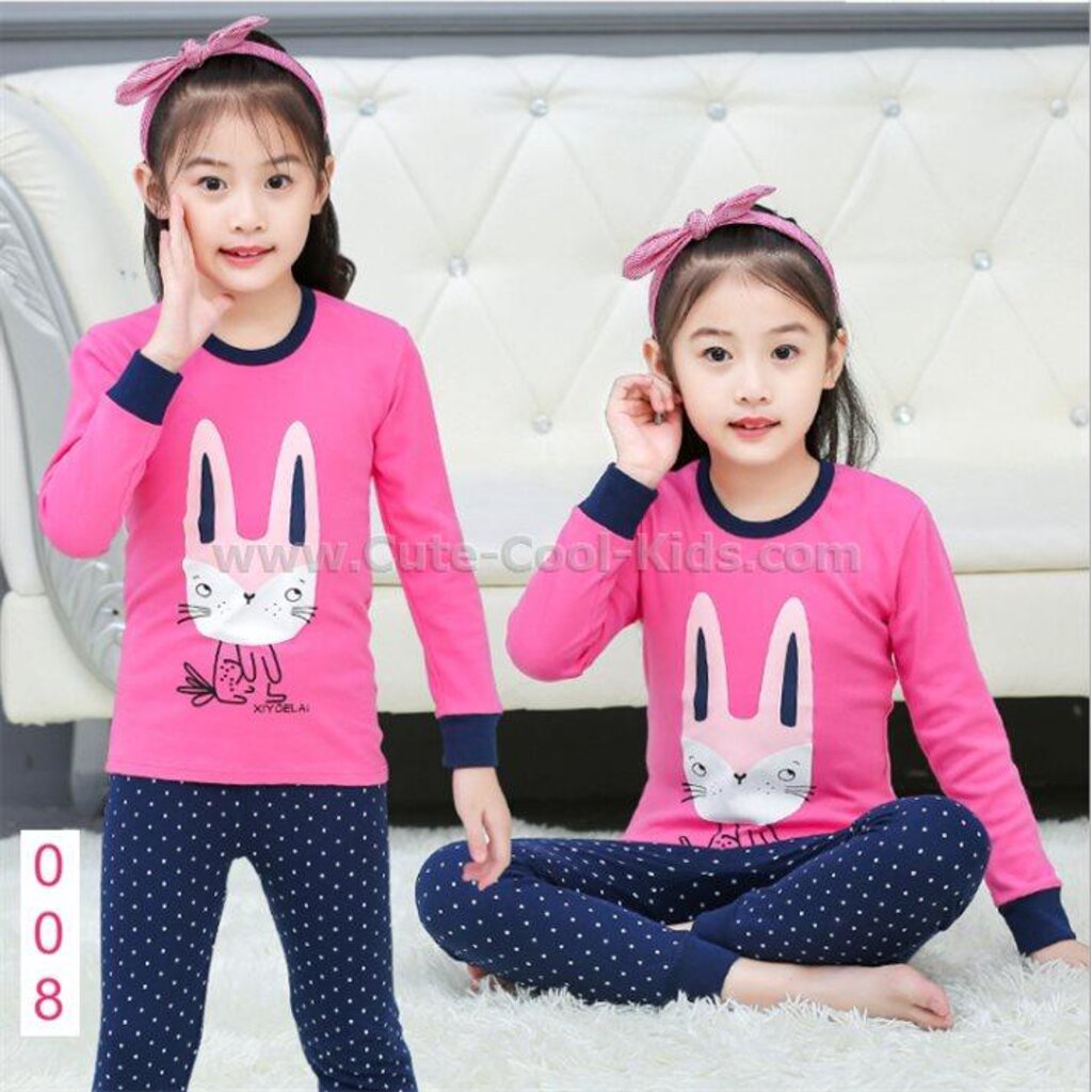 lgm-008-gm-ชุดนอนเด็กแนวเกาหลี-สีชม-กระต่าย-พร้อมส่ง-ด่วนๆ-จาก-กทม