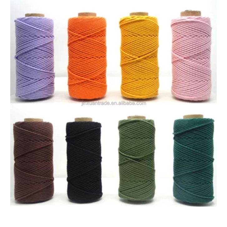 เชือกคอตตอน-macrame-rope-4mm-100m-cotton-cord-มี28สี