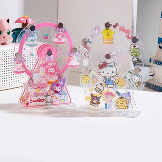 Sanrio Kawaii ชุดสติกเกอร์อะคริลิค ลายชิงช้าสวรรค์น่ารัก DIY สําหรับติดตกแต่งการ์ด