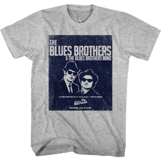 Concert Poster Blues Brothers T-Shirt เสื้อยื เสื้อเชิ้ตชาย เสื้อคู่รัก เสื้อวินเทจผญ