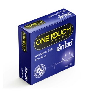 ภาพขนาดย่อของภาพหน้าปกสินค้าOnetouch ถุงยางอนามัย เอ็กไซต์ 56 mm. กล่อง 3 ชิ้น x 12 กล่อง จากร้าน onetouch_thailand บน Shopee