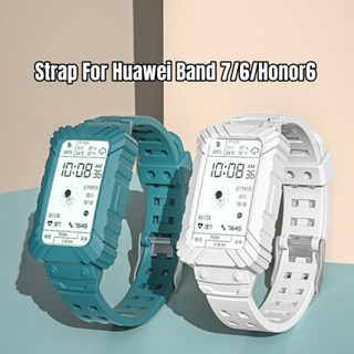 สายนาฬิกาข้อมือซิลิโคน แบบเปลี่ยน สําหรับ Huawei Band 7 6 Huawei Honor Band 6