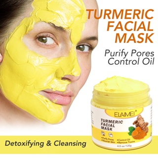 Turmeric Clay Mask Nourishing Oil-Controlling Masque for Removing Dark Spots Dullness Oil Control Skin Whitening Mask