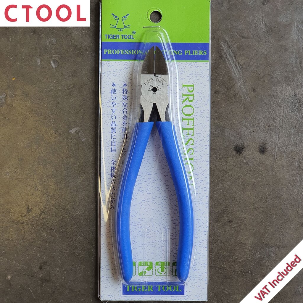 คีมตัดพลาสติก6นิ้ว-6-pn-150-22-tiger-tools-tsunoda-ของแท้-100-authentic-plastic-cutting-pliers-150mm-ซีทูล-ct