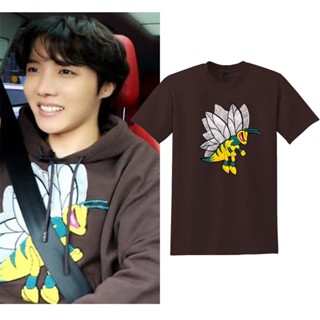 ราคาถูกLgn PDK เสื้อยืด ลาย bts jhope ผึ้งสีเหลือง ฟรีรูป S-5XL