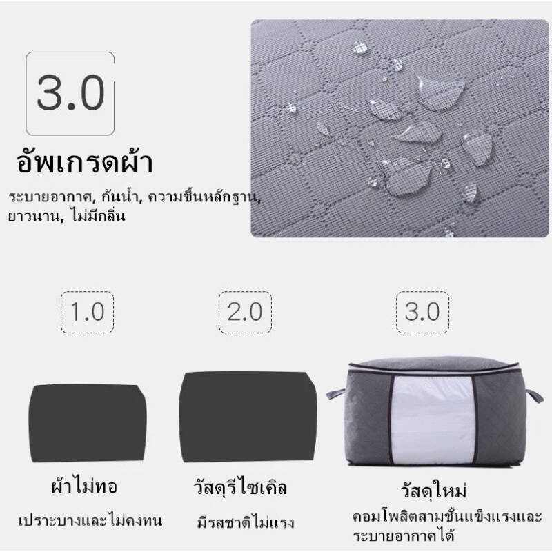 ภาพหน้าปกสินค้าSelected Quilt Storage Bag 60*40*35CM ) กล่องเอนกประสงค์ เก็บผ้าห่ม ผ้านวม เสื้อผ้า หมอน จากร้าน almond_mall บน Shopee