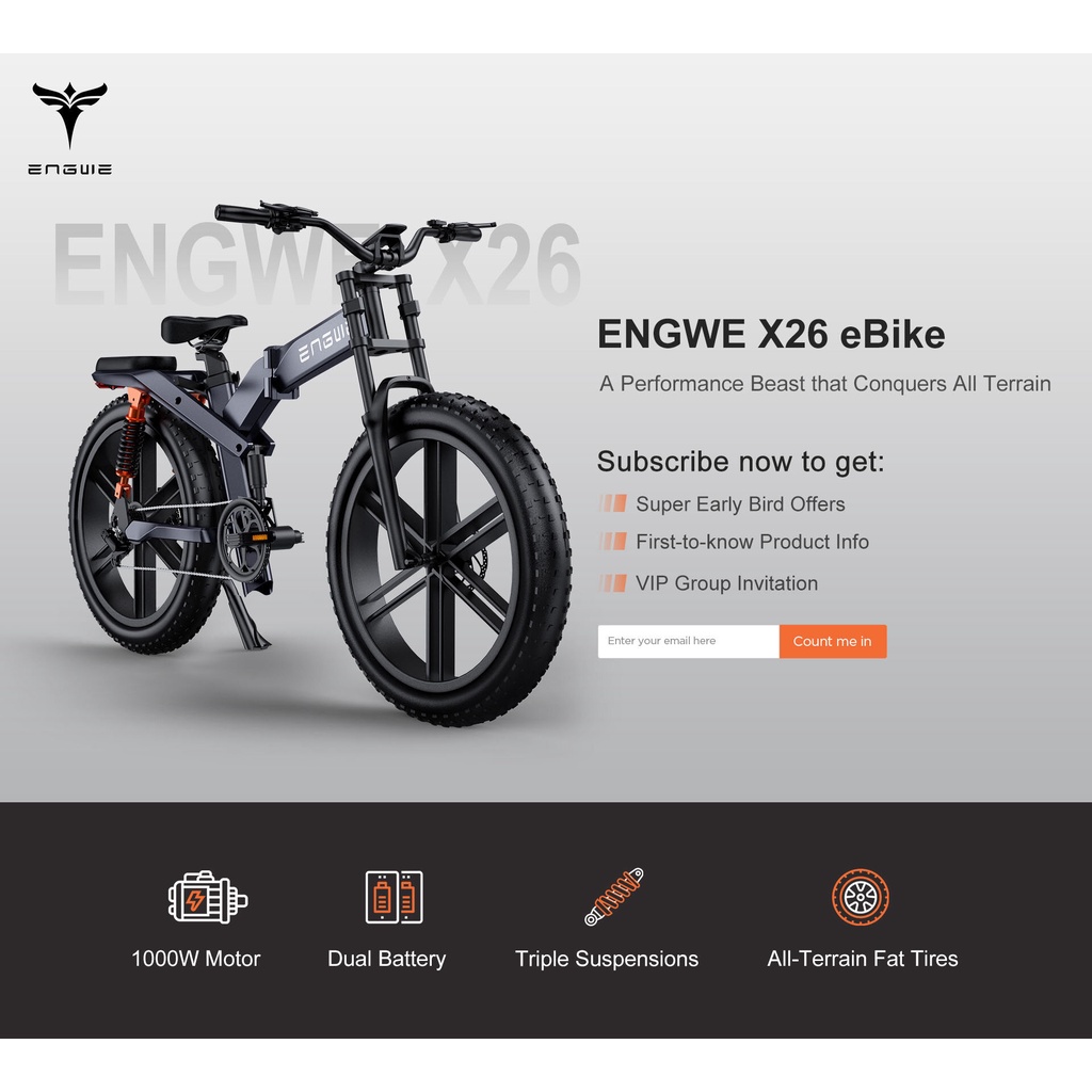 ผ่อน-0-engwe-x26-all-terrain-ebike-has-a-1-000w-motor-จักรยานไฟฟ้า-ล้อโต-26-นิ้ว-48v19a-1000w-จักรยานไฟฟ้า