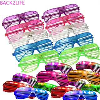 Back2life แว่นตาไฟ LED ของเล่นปาร์ตี้เรืองแสงในที่มืดแว่นกันแดดปาร์ตี้นีออนกระพริบแว่นตาแว่นตาบังแดด