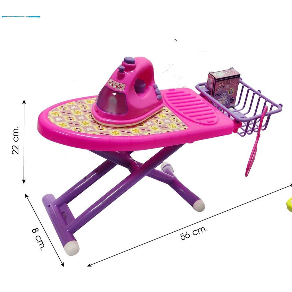 ชุดโต๊ะรัดผ้าพร้อมอุปกรณ์โต๊ะรีดผ้า-ของเล่นเด็ก-ของเล่นสมมุติ