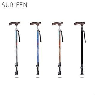 Ultralight Wood T-Handle 2 Section Carbon Fiber Walking Sticks Old People Cane Travel Trekking Poles Walking Rod Hiking