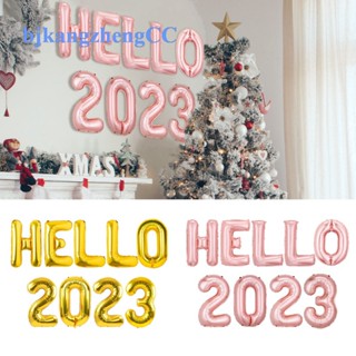 Bjkangzheng HELLO2023 ชุดลูกโป่ง ลาย Hello 2023 สําหรับตกแต่งปาร์ตี้ปีใหม่
