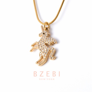 BZEBI สร้อยคอผู้หญิง ทองคํา แฟชั่น necklace สไตล์เกาหลี เครื่องประดับ 18k ไม่ลอกไม่ดํา สําหรับผู้หญิง 112n