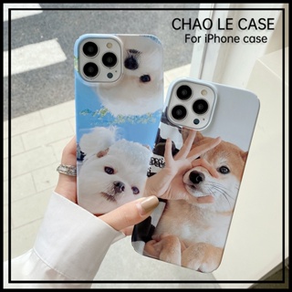 เคส iPhone กันกระแทกสำหรับ iphone 14 pro 13 pro max เคสแข็ง iphone 12 pro 11 เคสโทรศัพท์พิมพ์ลายลูกสุนัข