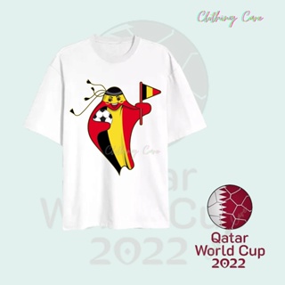 ▅▓▒【hot tshirts】เสื้อยืดผ้าฝ้าย พิมพ์ลายธงชาติฟุตบอลโลก FIFA World Cup Qatar 2022 แฟชั่นสําหรับผู้ชาย และผู้หญิง2022