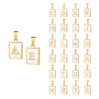 โปรโมชั่น : Vnox จี้ตัวอักษร 26 ตัว A-Z สีทอง สเตนเลส สําหรับสร้อยคอ DIY ไม่มีโซ่