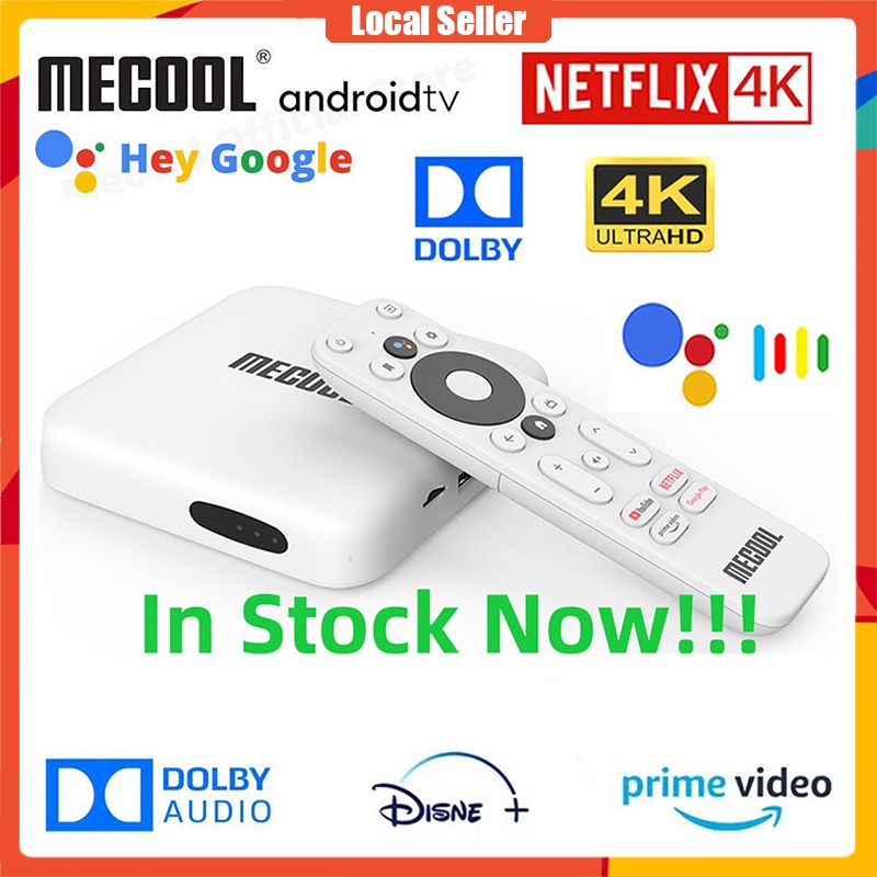 สินค้าพร้อมส่ง-ใหม่-mecool-กล่องทีวี-km2-android-tv-box-netflix-4k-และ-disney