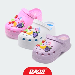 สินค้า Baoji Collection บาโอจิ รองเท้าแตะ รองเท้าแบบสวม รองเท้าหัวโต รองเท้าเสริมส้น W Clog Bae Fruit PFM BJ037-112 (580)