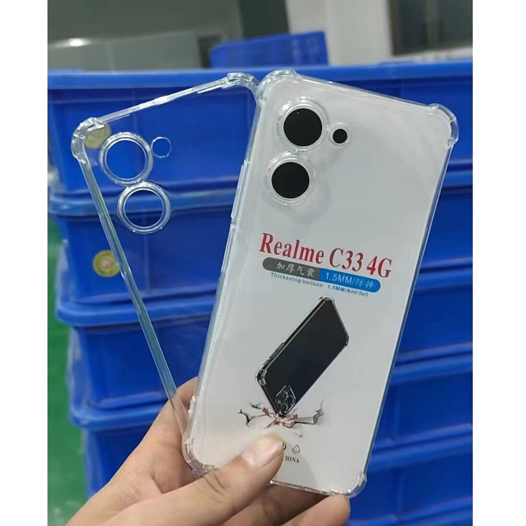 เคสโทรศัพท์-realme-c33-4g-เคสใส-เคสกันกระแทก-case-realme-c33-4g-เคสมือถือต้านเชื้อแบคทีเรีย-ส่งจากไทย