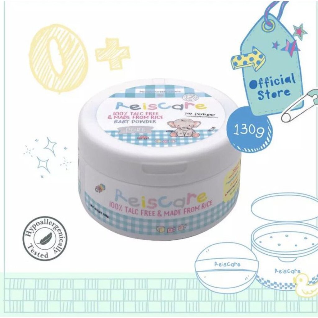 reis-care-แป้งเด็ก-ไี้ร้ซแคร์-เพียว-สูตรไม่มีน้ำหอม-ขนาด-130-กรัม