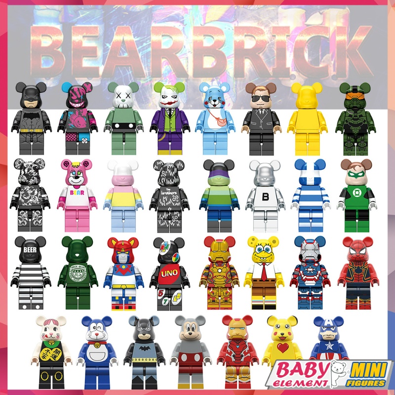 ขายดี-บล็อกตัวต่อฟิกเกอร์-รูปหมี-bearbricks-ขนาดเล็ก-31-แบบ-ของเล่นสําหรับเด็ก-k01-31