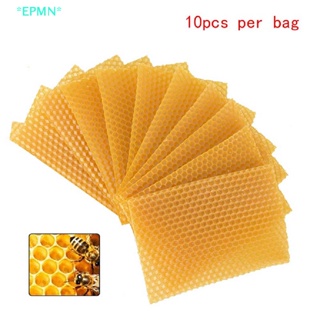 Epmn&gt; แผ่นขี้ผึ้ง สีเหลือง สําหรับเลี้ยงผึ้ง 10 ชิ้น